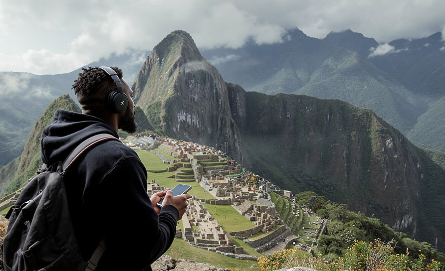 Artist creating music